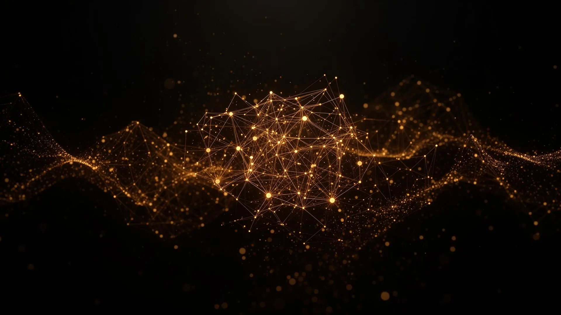 Abstract neural network visualisation representing AI automation systems